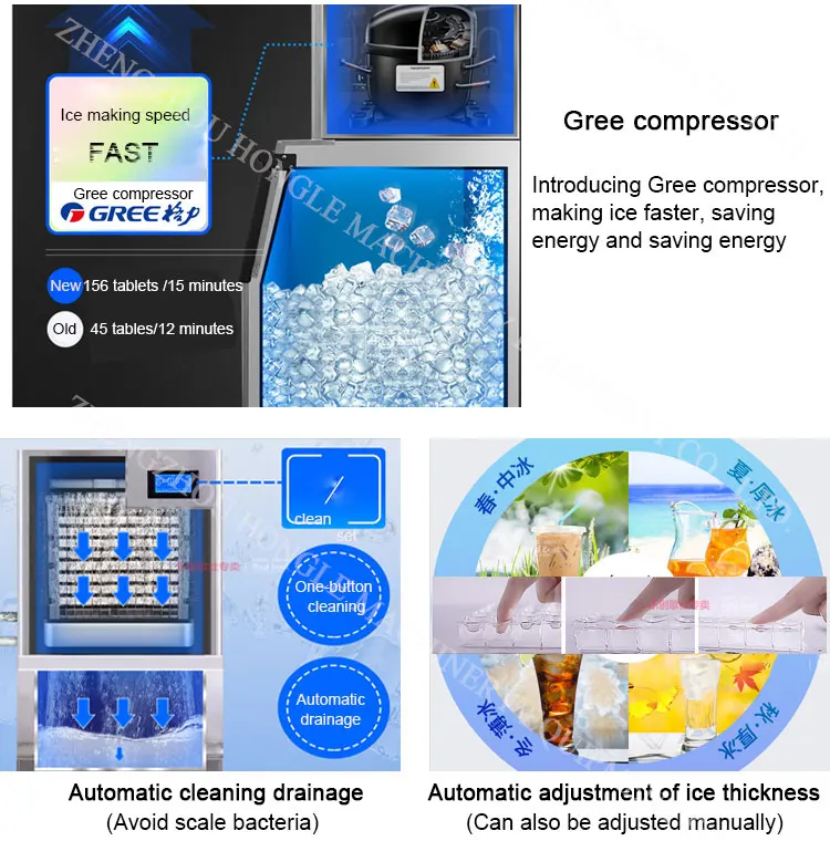 500Kgs Ice Tube Machine Snow Bullet Ice Cube Tube Maker Machine Commercial 5 Ton factory