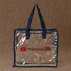 Clear pvc tote packaging bag with zipper