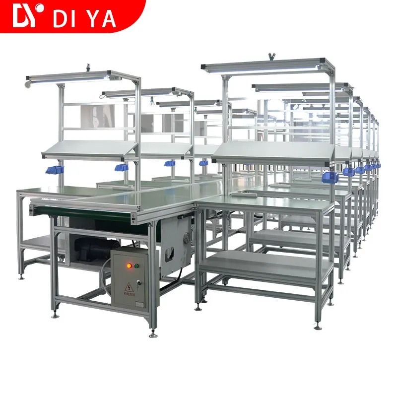 DY4 Professional customization aluminum assembly line table and workbench for workshop