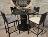 Ice bucket designed outdoor pub leisure cocktail table and chair furniture wicker set