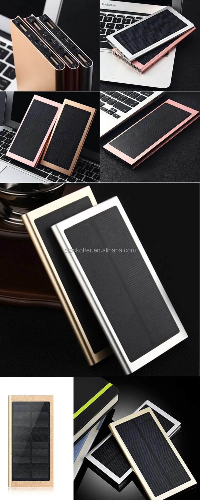 New 20000 mAh Solar Power Bank Waterproof Phone External Battery Solar Charger Power Bank - ANKUX.COM