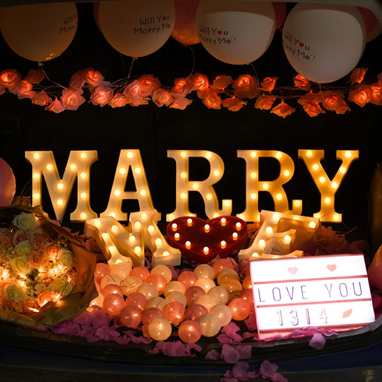 LED Letter Lights Sign 26 Alphabet Light for Wedding Birthday Party Battery Powered Christmas Lamp Home Bar Decorations
LED Letter Lights Sign 26 Alphabet Light for Wedding Birthday Party Battery Powered Christmas Lamp Home Bar Decorations