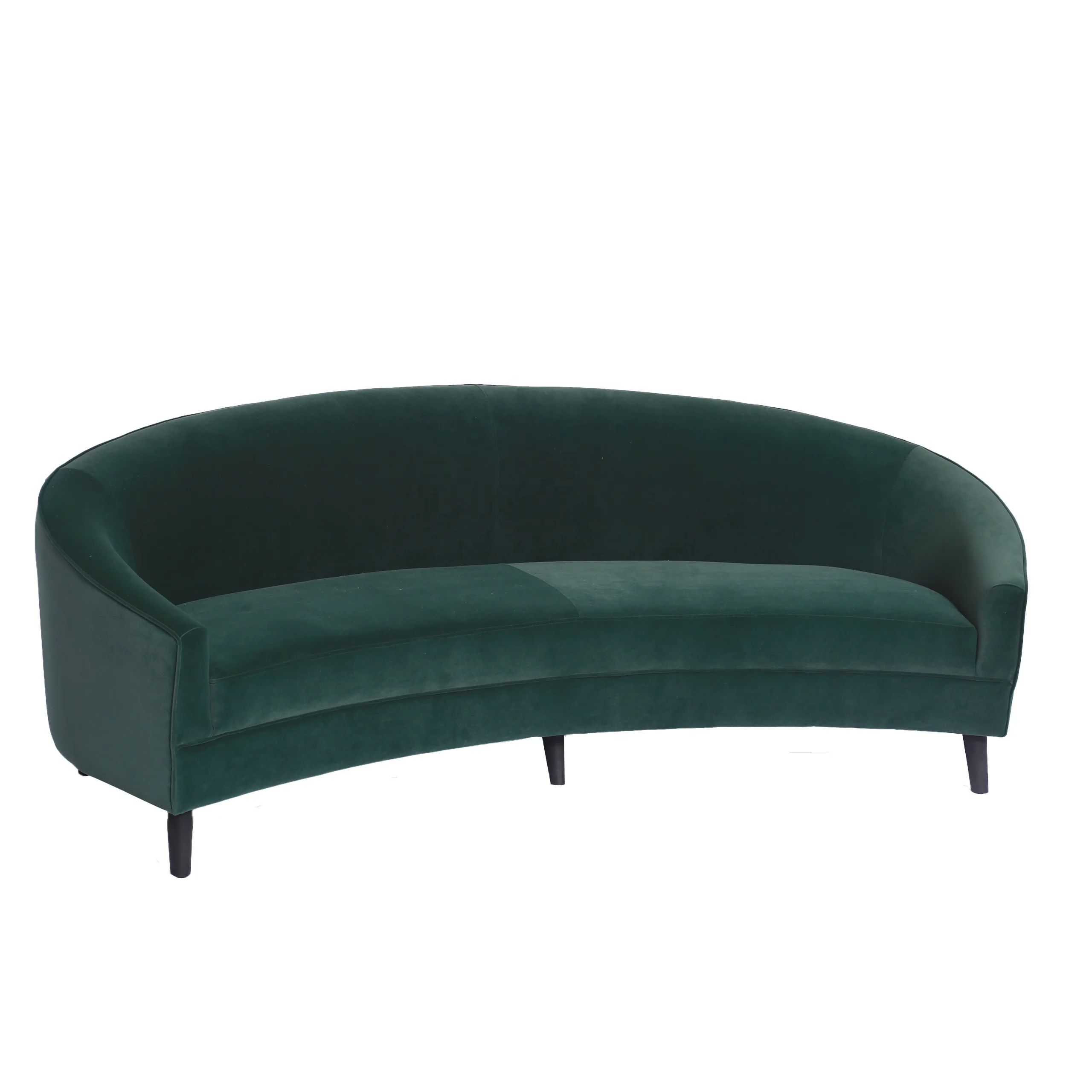 Verde de veludo sala 3 seater sofás de luxo