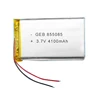 Rechargeable lithium polymer battery with 4200mah 3.7v 855085 lipo battery