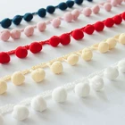 Wholesale 1cm Colorful DIY Sewing Accessory Fringe Pom Pom Ball Lace Trim