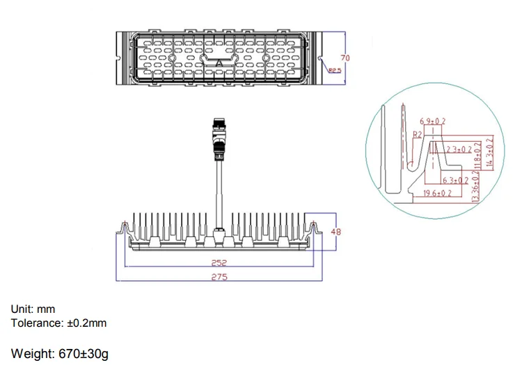 M8-D01_LED Light Engine_mechanical drawing