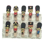 Mini cute Fashion creativity Cartoon Little guard wooden clips Note clip Photo clip