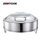 Buffet 2019Catering Buffet Stainless Steel Round Hydraulic Cheap Chafing Dish Glass Lid