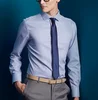 Wholesale New Style Leisure Light Blue Long Sleeves Men Denim Shirts