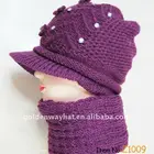 Fleece winter hat for women scarf hat sets