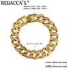 bulk wholesale hip hop 18k gold plated mens miami cuban diamond bracelet