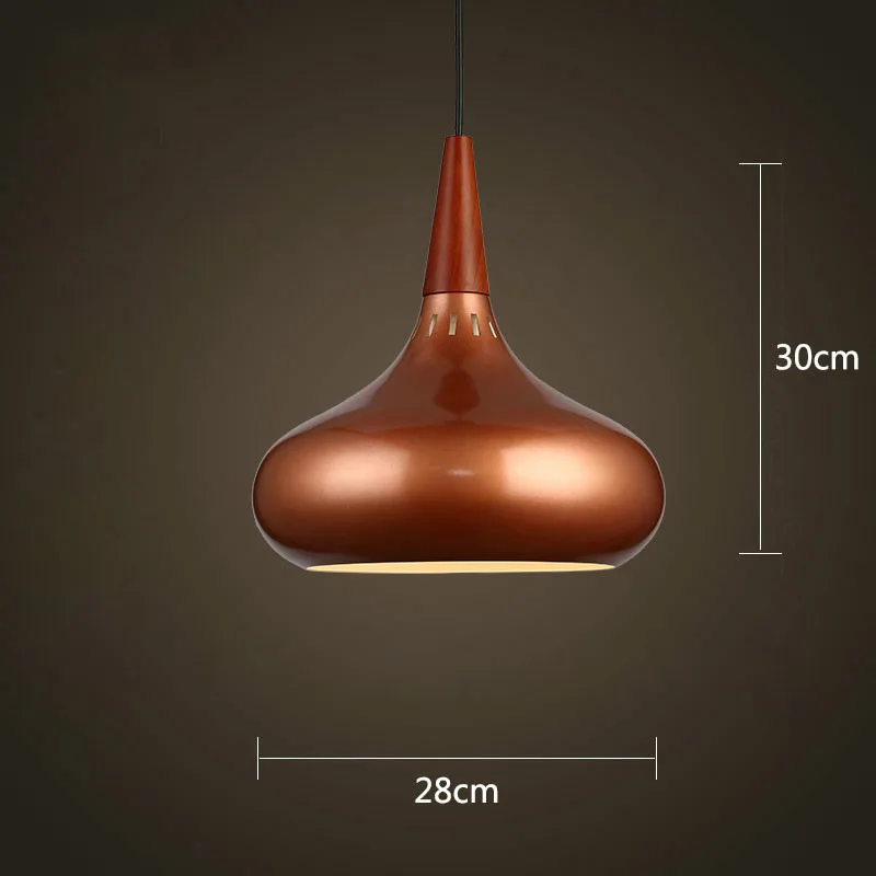 Copper Nordic Pendant Lights Aluminum Wood Hanging Drop Lamp Restaurant Kitchen Light Suspension Luminaire Home White Black Christmas Home Lights Pendant Lamp (8)