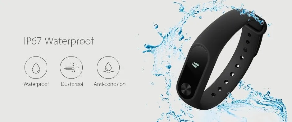 New thin sports watch waterproof Mi Wristband Mi Smart bracelet Heart Rate Monitor Fitness Tracker Touchpad OLED Strap Mi band 2