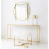 Simple Elegant With Gold Surround Gold Cross Design Frame Large Dressers with Circular Mirror