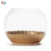 Gold foil fish bowl art glass tank creative aquariums for promotion gifts