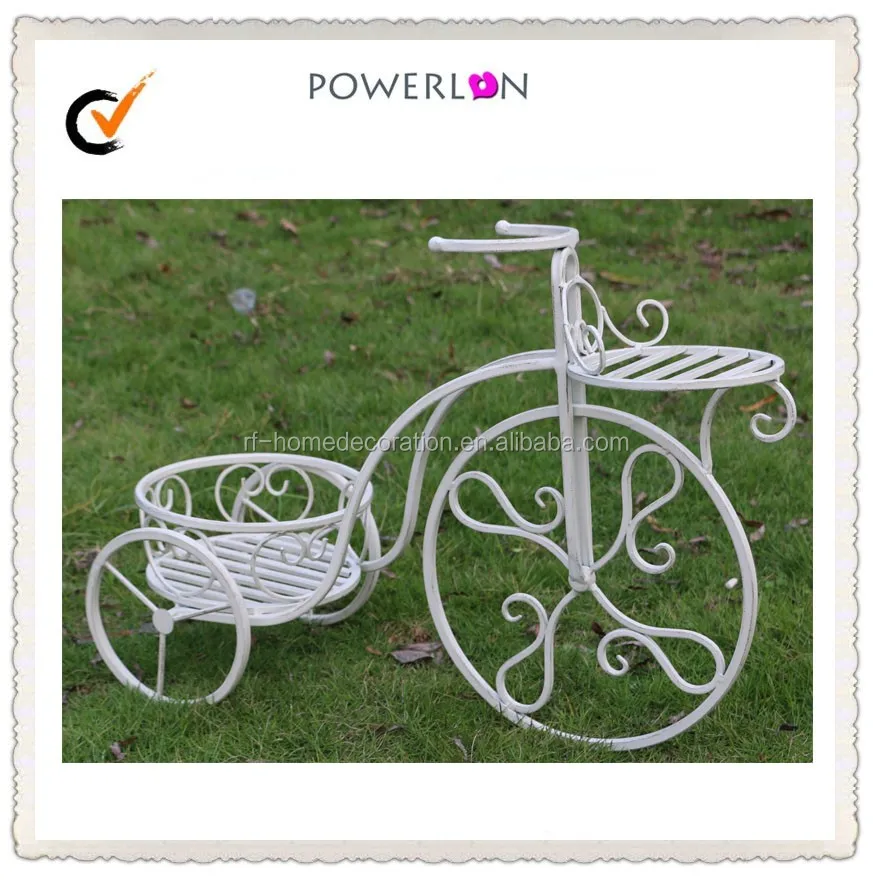 3-tier Wrought Iron Patio Decorative Bike Planter,Bicycle Flower Pots