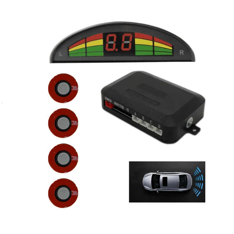 4 flat sensor reverse assistant parking car reversing system parking sensor - ANKUX.COM