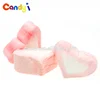 China supplier individual packing cotton candy heart shape marshmallow