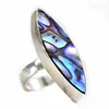 fashion sterling silver marquise abalone shell ring