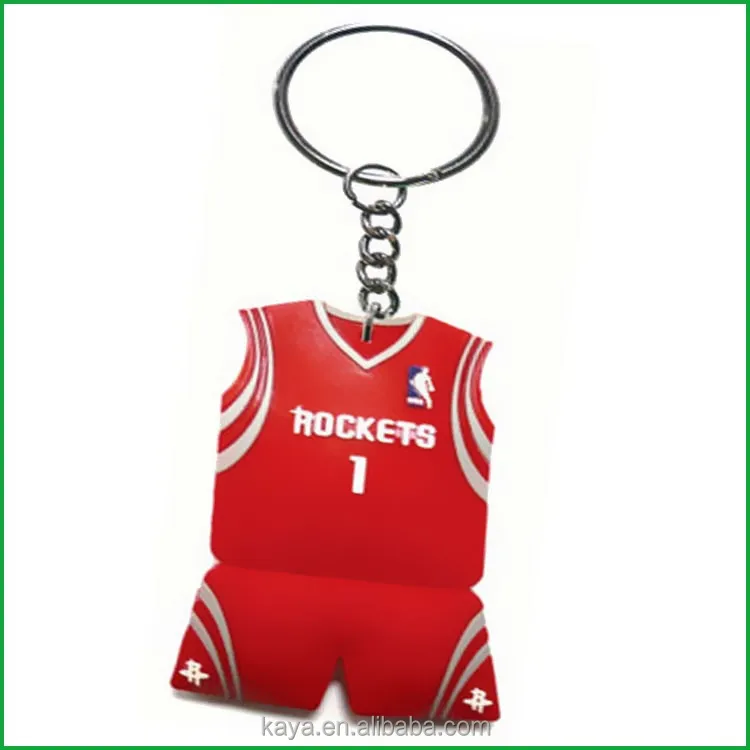 Plastic Pvc Football Shirt Keychain/ T Shirt Key Tag For Football Club