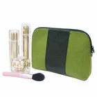hot sale classic felt PU leather cosmetic bag women makeup bag