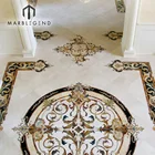 luxury lobby decorative italian round medallion marble flooring design