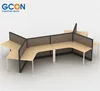 6 people Y shape cheap workstation soundproof office partition with metal legs