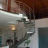 High Quality Wood Stairs Metal Round Stairs with Staircase Handrail Design