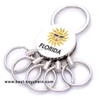florida zinc alloy silver metal promotional keYchain (KBK11232)