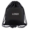 Small Canvas Dust gift bag cloth bag draw string back sack fabric black cotton gym drawstring bag
