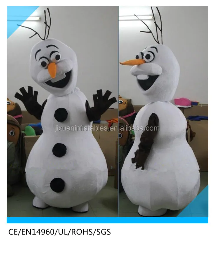 Снеговик Олаф талисмана для взрослых/Олаф снеговик костюм