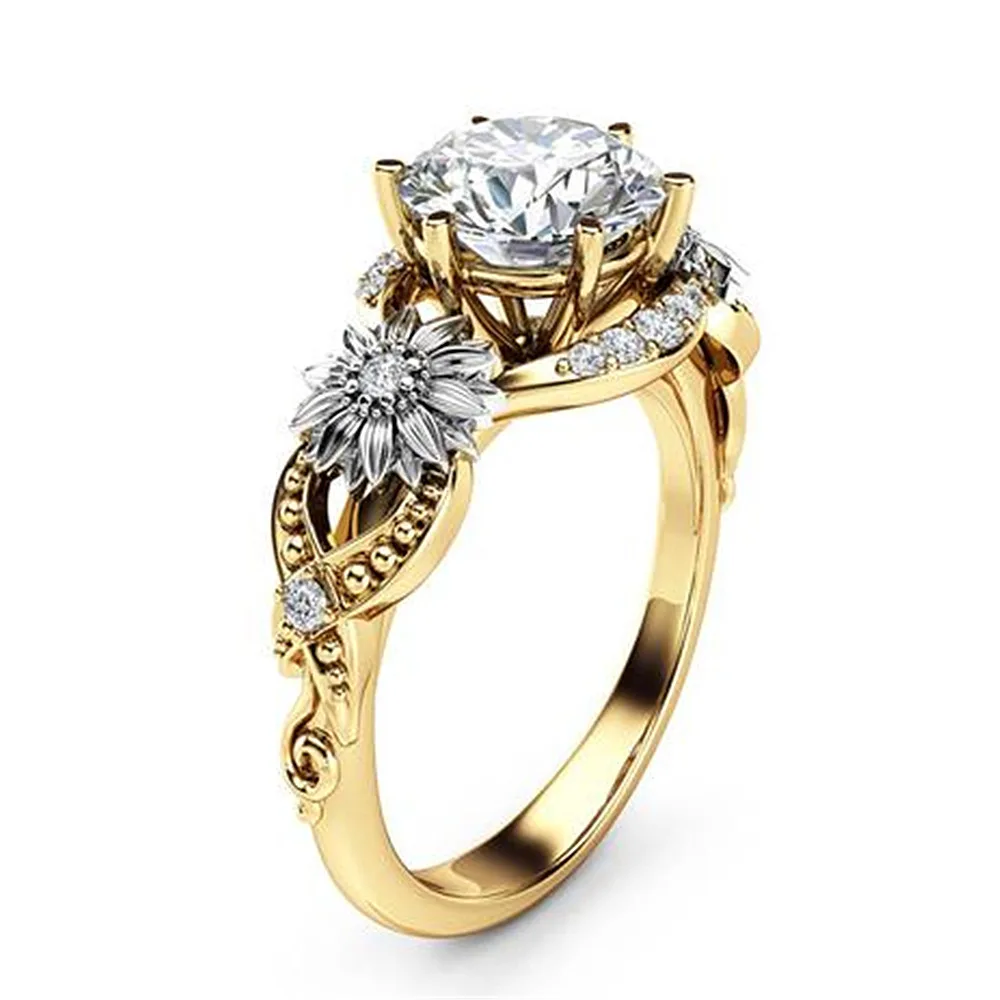 Hainon Fashion jewelry wedding rings Golden sun flower creativity rings jewelry women wholesale
Hainon Fashion jewelry wedding rings Golden sun flower creativity rings jewelry women wholesale