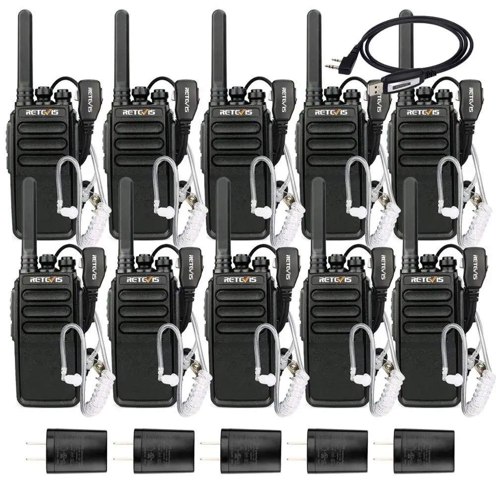 Retevis RT28 Commercial Walkie-Talkies with Earpiece Cable 2Way Radios Long Range Rechargeable FRS Emergency Alarm VOX Handsfree
Retevis RT28 Commercial Walkie-Talkies with Earpiece Cable 2Way Radios Long Range Rechargeable FRS Emergency Alarm VOX Handsfree