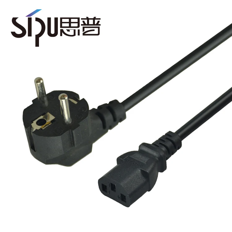 SIPU high quality 110v 220v eu plug type European standard electric extension ac power cord cable