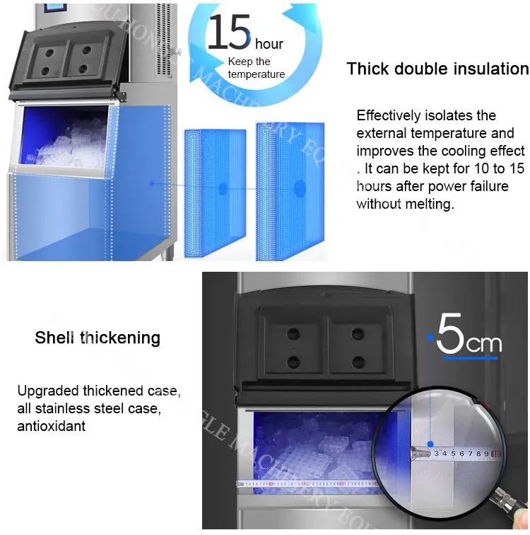 500Kgs Ice Tube Machine Snow Bullet Ice Cube Tube Maker Machine Commercial 5 Ton manufacture