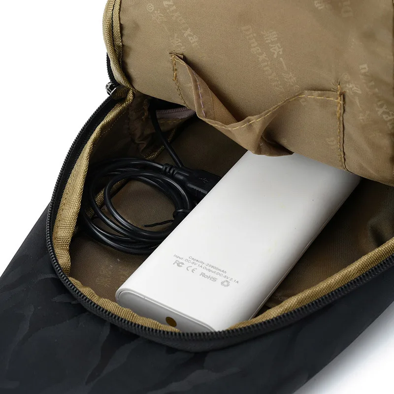 Anti Theft Backpack Men USB Rechargeable Polyester Chest Bag Casual Boy Single Shoulder Teenager Bags Sac A Dos Homme BP0207 (23)