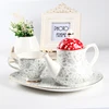 4pcs Kettle Cup Plate Bone China Ceramic Tea Sets For Gifts Colorful Ceramic Tea Coffee Sets
