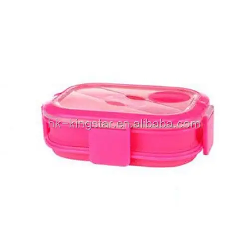 High quality 21*15*7 cm size of product silicone material bento lunch boxes