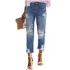 2019 New Arrival Women Casual Distressed Jeans For Women