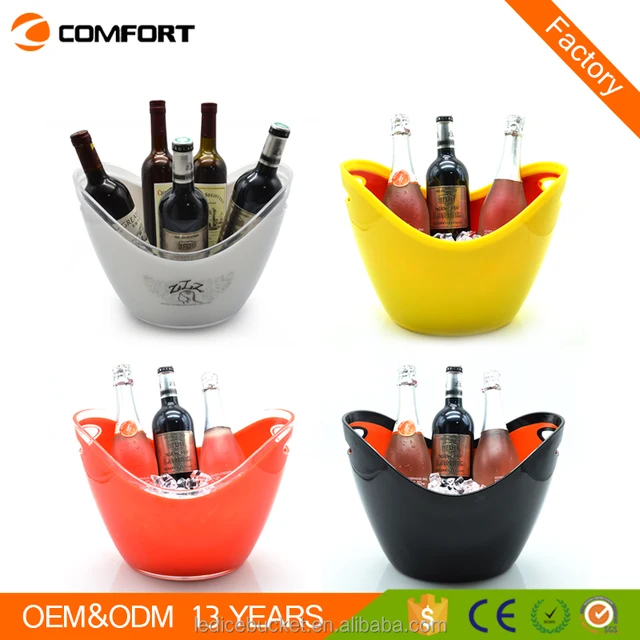 giveaway large durable branded logo drinks pp plastic ice bucket