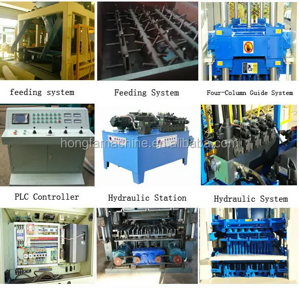 QT9-15 fully automatic bricks making machine hydraulic brick production line for sale by hongfa