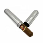 Stainless Steel Portable 1piece Single Cigar one Tube Holder fit for 40/50 inch cigar