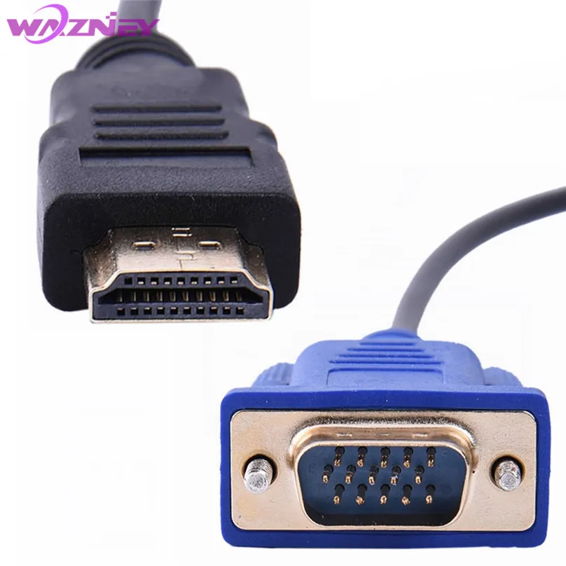 1080p 1 8m Hdmi To Vga Cable Hdmi Male To Vga 15 Pin Male 1 8 Meter Hd