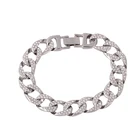 2018 New Silver Chain 18K gold plated Diamond Rhinestone Fashion jewelry Bracelet