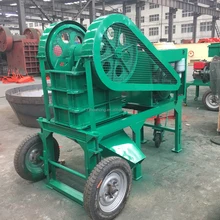 Diesel engine mobile portable jaw crusher, Small Mini Concrete Stone Rock Jaw Crusher For Sale