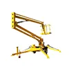 portable towable boom lift trailer mounted cherry picker folding arm lift with CE