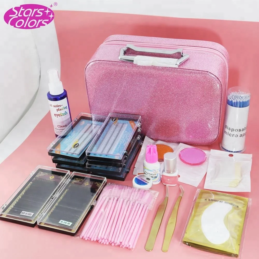 Lovely eyelash extension kit full top quality lash extension kit, Pink,silver ,black
Lovely eyelash extension kit full top quality lash extension kit, Pink,silver ,black