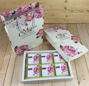 exquisite and luxury cardboard paper mooncake gift boxes with