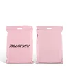 factory custom printing logo self seal tape pink mailers courier envelope shipping hdpe plastic polybag with handle