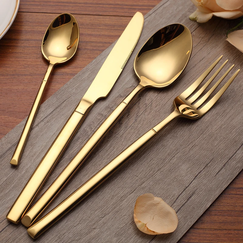SS 304 18/10 stainless steel tableware table knife fork spoon dessert fork rose gold cutlery for restaurant
SS 304 18/10 stainless steel tableware table knife fork spoon dessert fork rose gold cutlery for restaurant